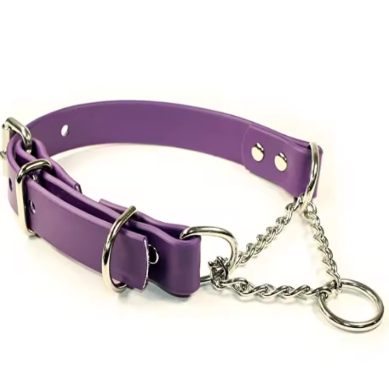 Adjustable half check dog collar