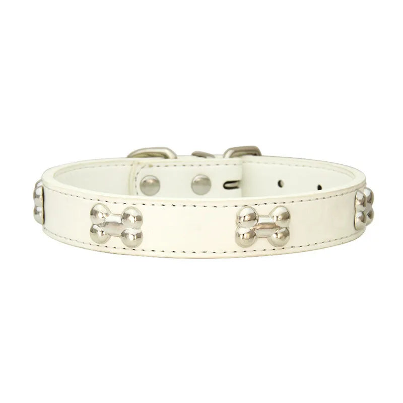 Xs leather dog collar