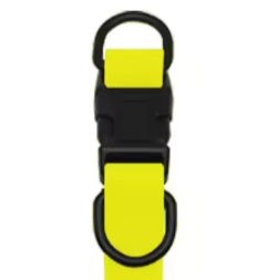 Yellow biothane dog collar