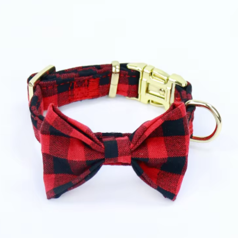 Tartan dog collar with buckle