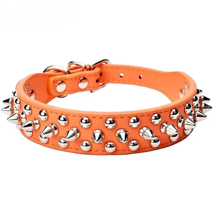 Fancy leather dog collar