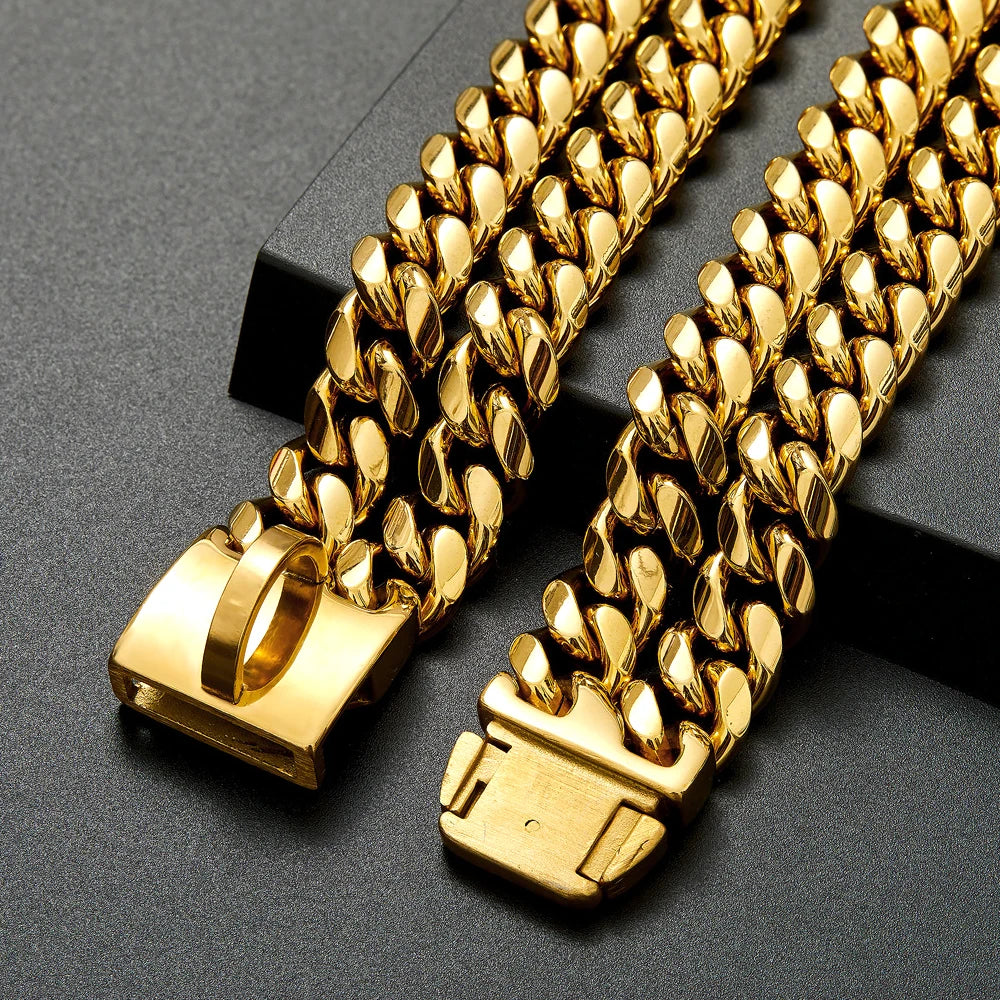 Thick dog collar chain