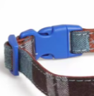 Blue Tartan dog collar