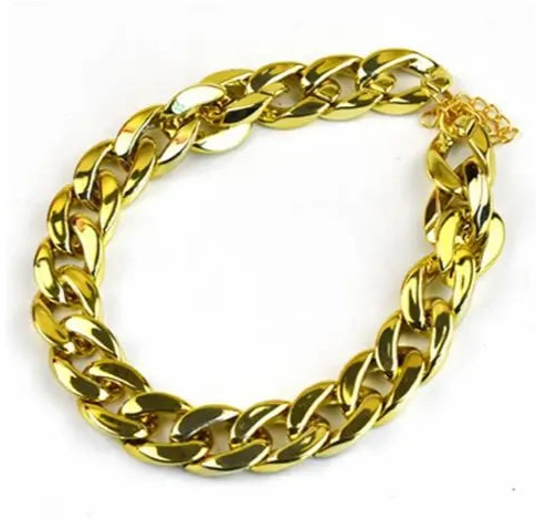 Small dog gold chain collar