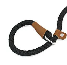 Black rope dog collar