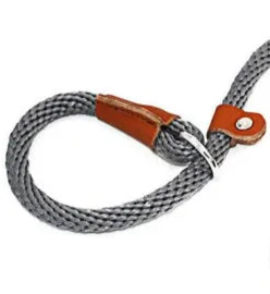 Braided rope dog collar