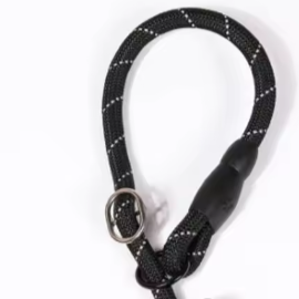 Dog slip collar with stopper