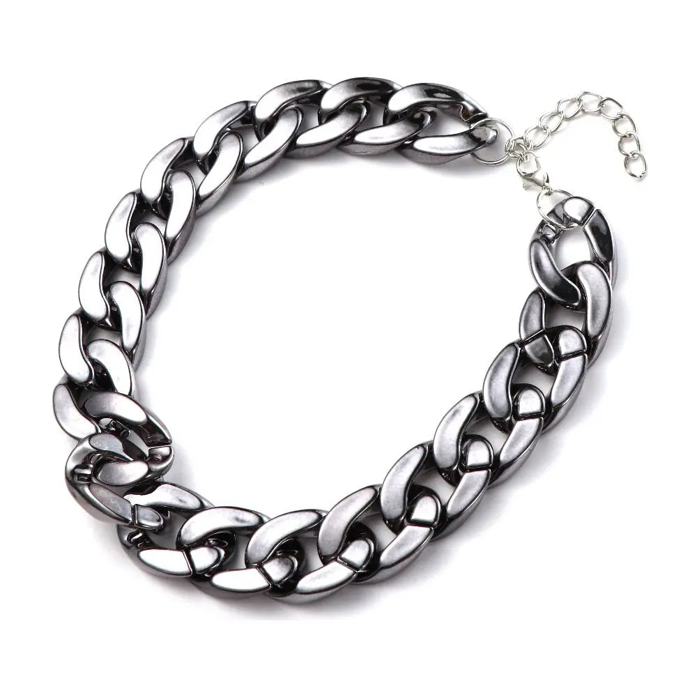 Metal chain dog collar