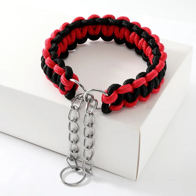 Heavy duty rope dog collar