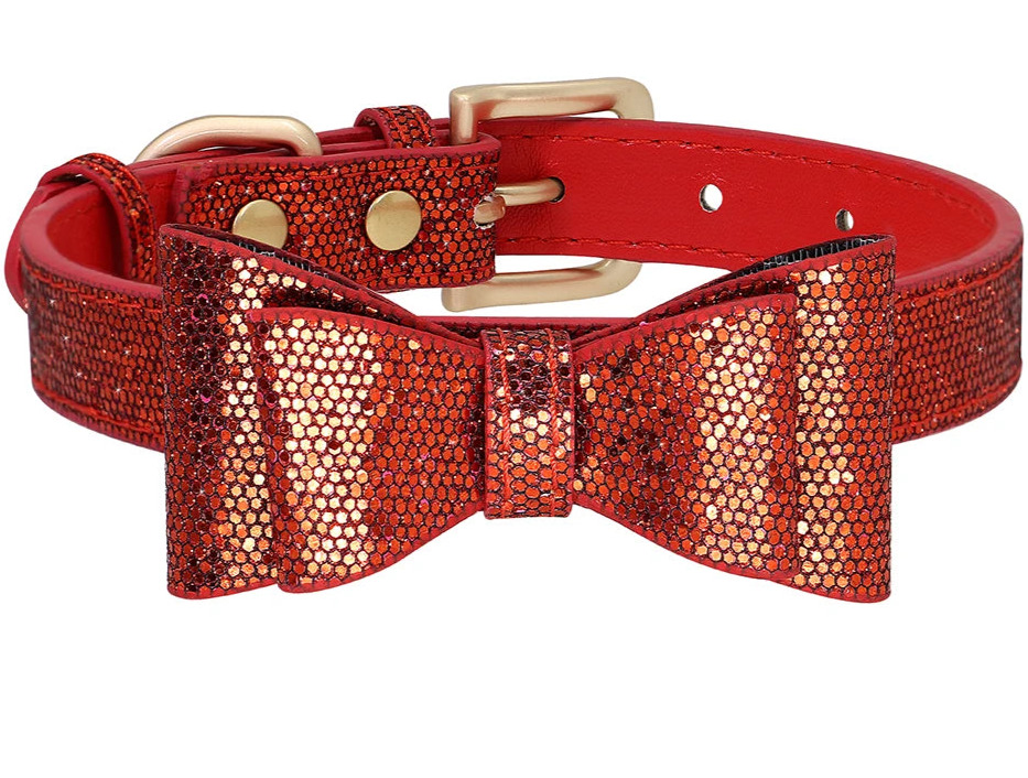 Red glitter dog collar