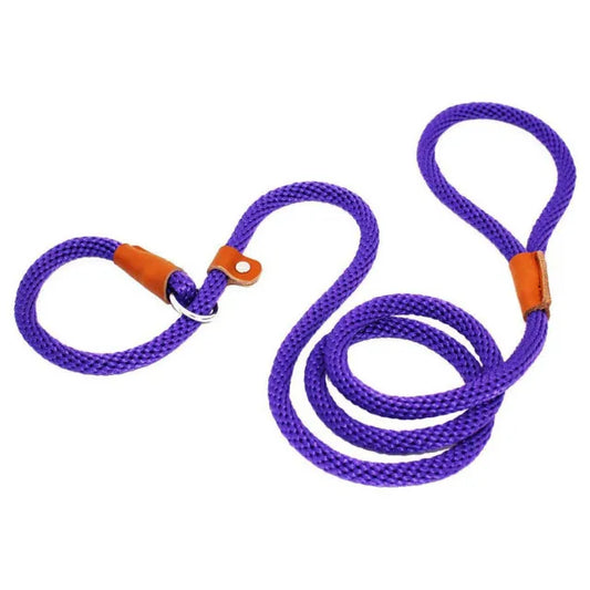 Adjustable rope dog collar