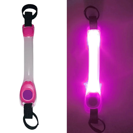 Pink LED dog collar