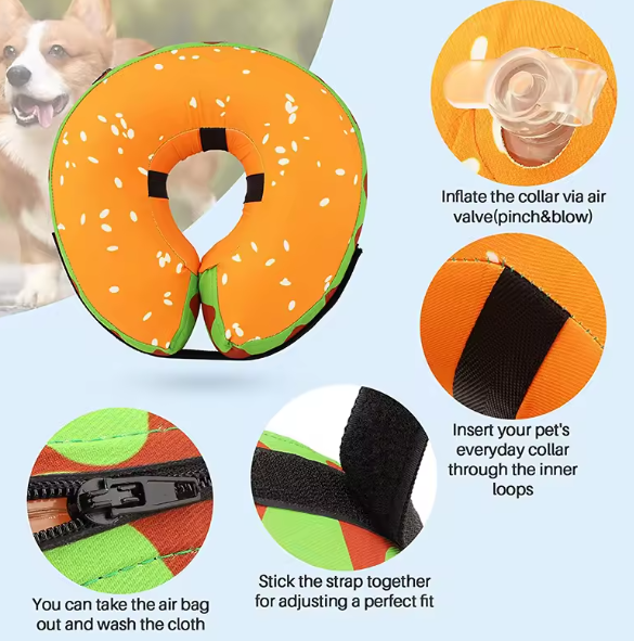 Pet blow up collar