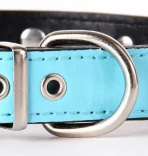 Faux leather dog collar