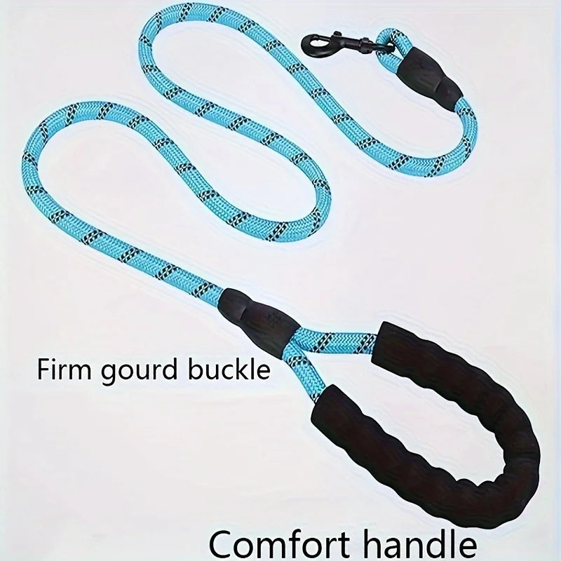 Blue rope dog lead