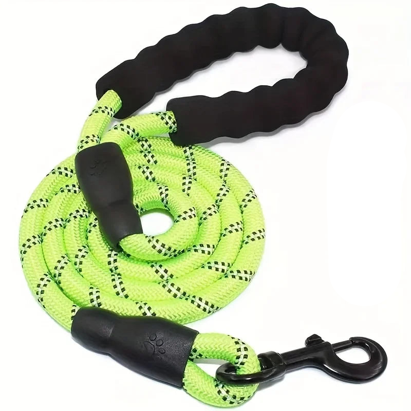 Green rope dog lead