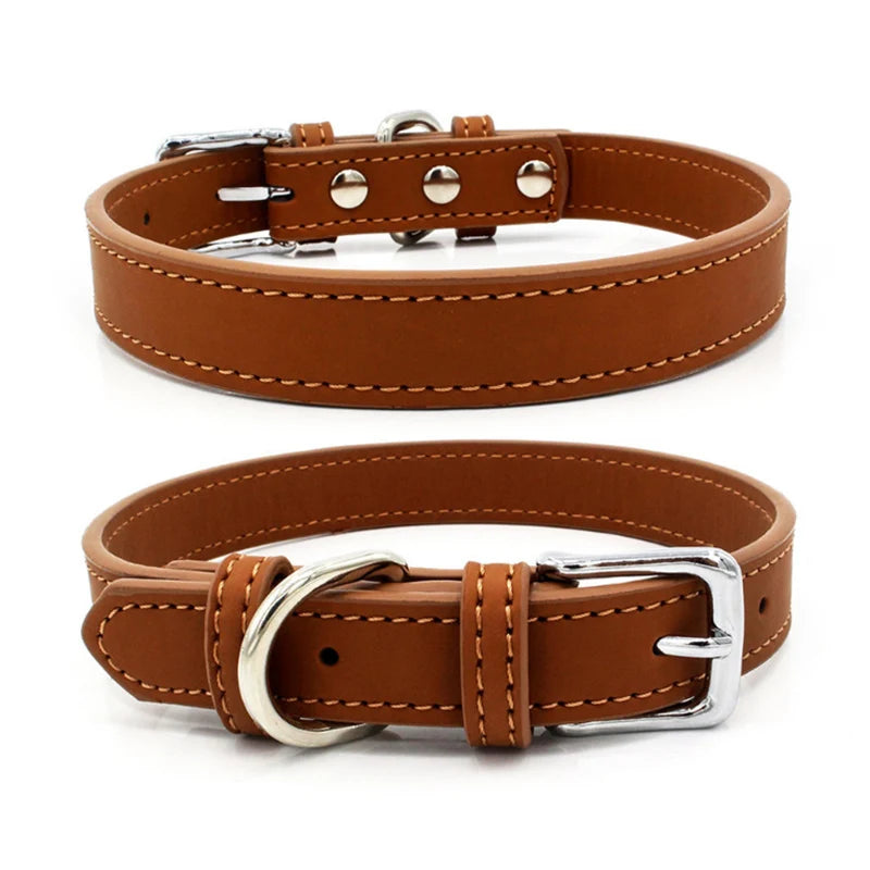 XL leather dog collar