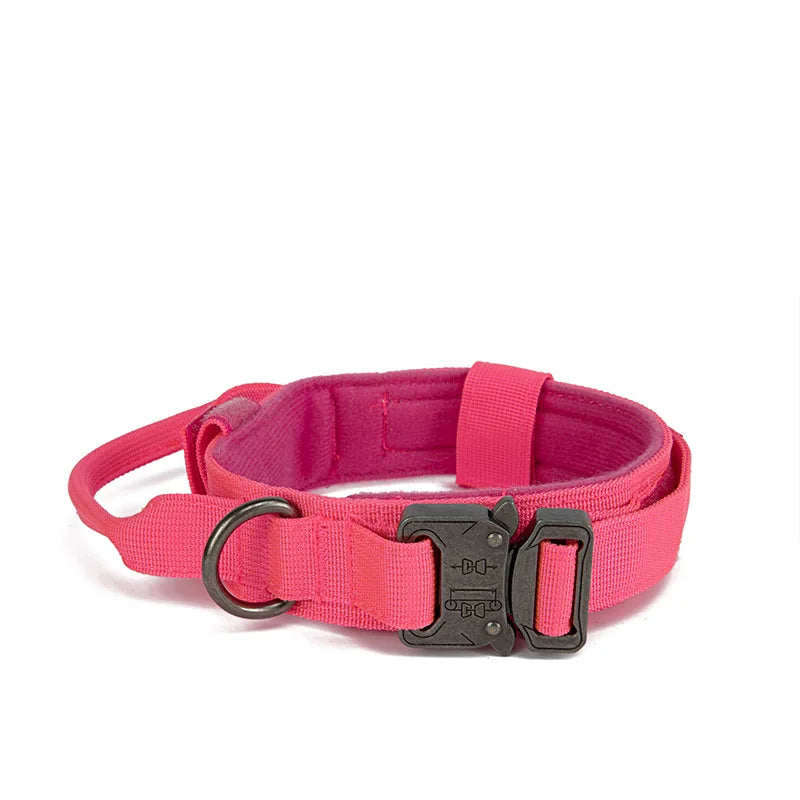 Pink padded dog collar