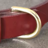 Padded leather martingale dog collar