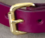 Rolled leather martingale dog collar