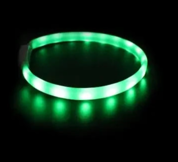 Rechargeable glow in the dark dog collar