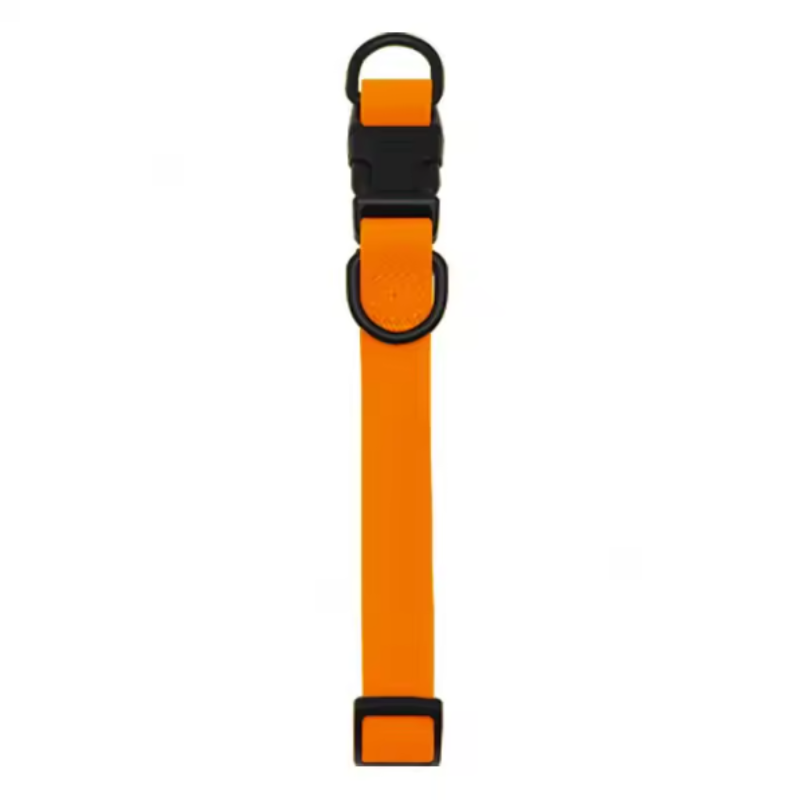 Orange rubber dog collar