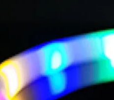 Rainbow LED dog collar