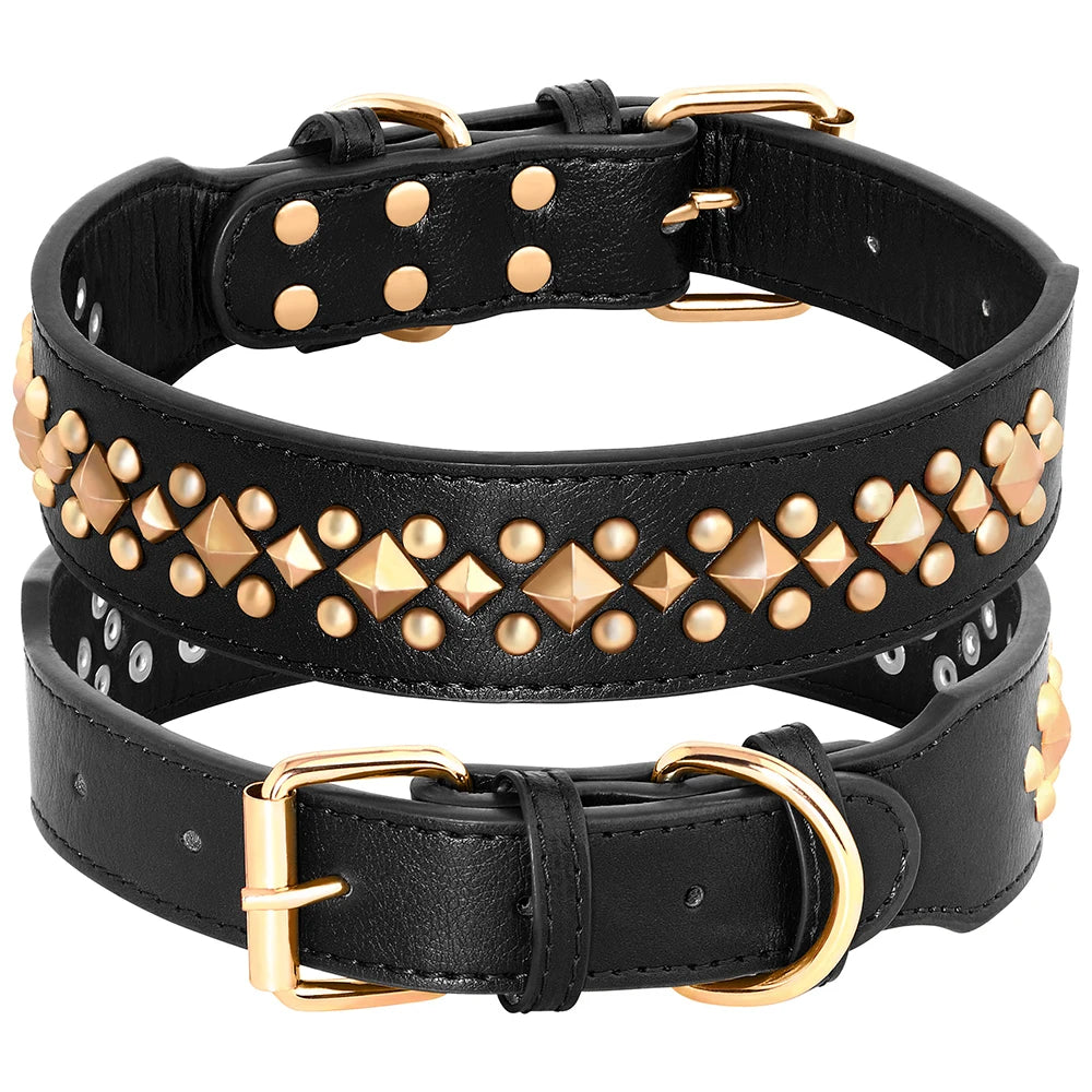 Real leather dog collar