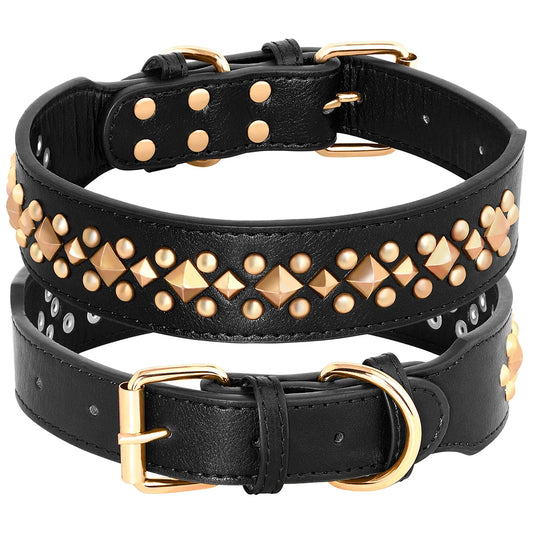 Real leather dog collar