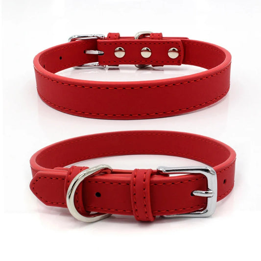 Premium leather dog collar