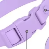 Purple rubber dog collar