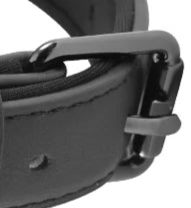 Black leather dog collar