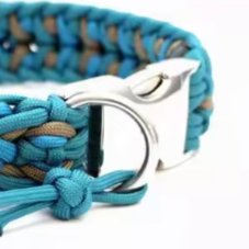 3 color paracord dog collar